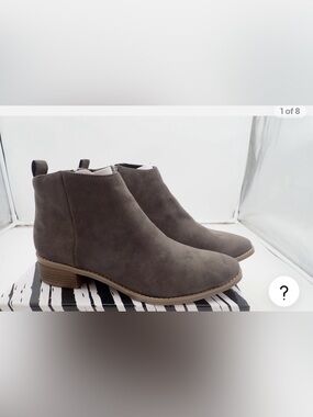 Sweet Life “Tessey" Gray Faux Suede Leather Ankle Booties